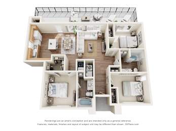 C2 Floor Plan at Townhomes on Earley, Casa Grande, Arizona