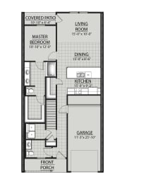 a floor plan of a small modern house