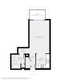 A black and white image of a house floor plan.