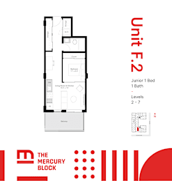  Floor Plan Model F2 - 1 Bed Junior