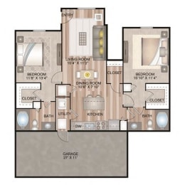  Floor Plan Cornhusker Overlook with Attached Garage