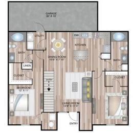  Floor Plan Firethorn Overlook with Attached Garage