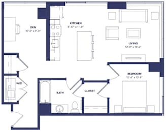 1 bed 1 bath at Two Twelve Clayton Apartments, Missouri