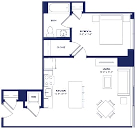 1 bed 1 bath A at Two Twelve Clayton Apartments, Clayton 63105