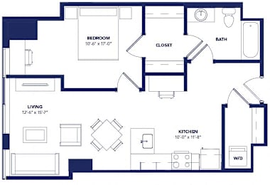 1 bed 1 bath C at Two Twelve Clayton Apartments, Missouri, 63105