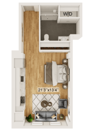 Main Floor Plan |509 Sq. Ft. at Residences at Richmond Trust, Richmond