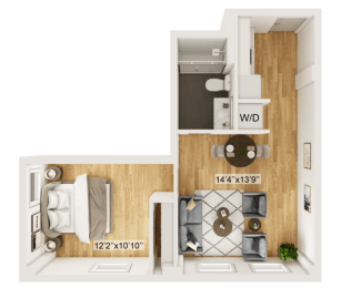 Franklin Floor Plan | 530 Sq. Ft. at Residences at Richmond Trust, Richmond, 23219