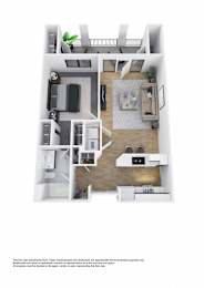 a 1 bedroom floor plan  villas at