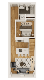 Lower Harrison Floor Plan | 1,158 Sq. Ft. at Residences at Richmond Trust, Richmond, VA, 23219