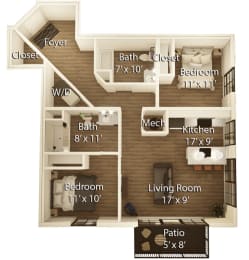 Groveport Floor Plan | 1,027 Sq. Ft. at Crossline, Columbus, Ohio