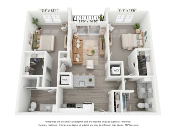 Intrigue Floor Plan at Allure at Edinburgh, Virginia, 23322