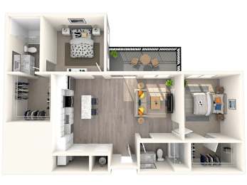 B3 Floorplan | 1,145 Sq. Ft. at Triton Glen, Glen Allen, Virginia