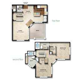 Kingston II Floor Plan | 1,395 Sq. Ft. at The Orchard, Ohio