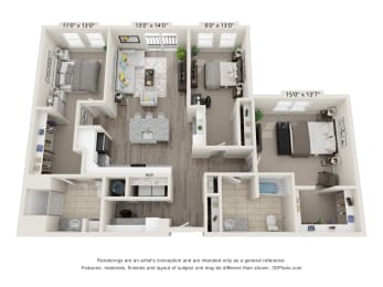 Peridot Floor Plan | 1,420 Sq. Ft. at Mosaic Summit Pointe, Virginia