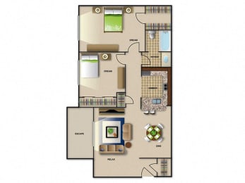 Two bedroom apartment in Raleigh NC
