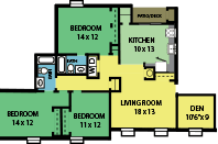  Floor Plan 3 BEDROOM WITH DEN