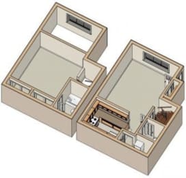 a drawing of a floor plan of a room