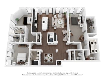 C1 Floor Plan | 1,956 Sq. Ft. at Preston Centre, Columbus