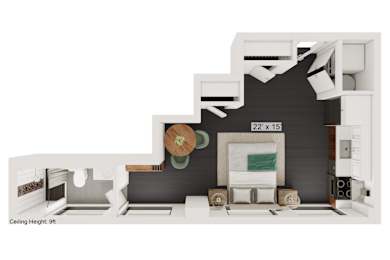 bedroom floor plan an in 2d