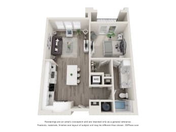 a 1 bedroom floor plan  460 sq ft