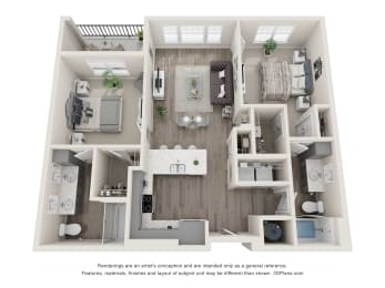 a 1 bedroom floor plan