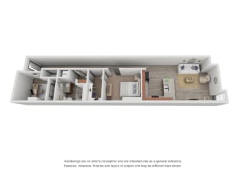 One bedroom townhouse at The Chapman