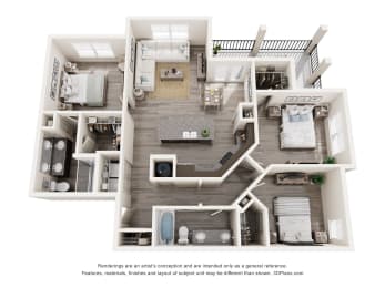 3 Bed 2 Bath Floor Plan | 1,345 Sq. Ft. at The Enclave at Deer Moss Creek, Niceville, FL, 32578