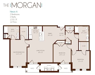 a floor plan of the morgan apartments designed by foshee architecture