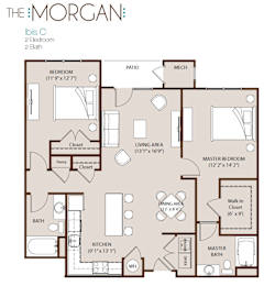 a floor plan of the morgan apartments designed by foshee architecture