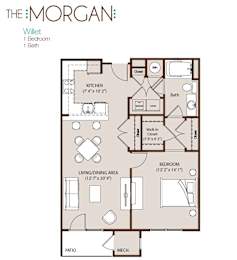 a floor plan of the morgan apartments designed by foshee architecture