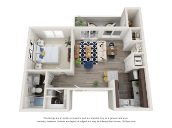 bedroom floor plan an open concept layout with a large closet and a balcony