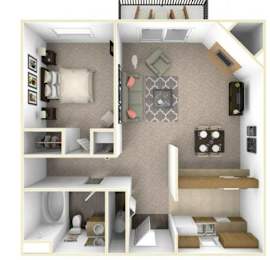  Floor Plan 1x1