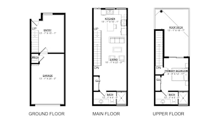 floor plan of a 1 bedroom 2 bathroom unit