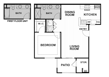 ASPEN Floor Plan at Heritage Landing Apartments, Chico, 95973