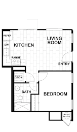 1Bed 1Bath Floor Plan at Montessa Apartments, California