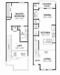A black and white image of a floor plan for a house.