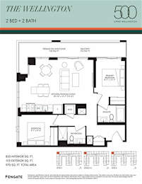 A floor plan for a 500 square foot Wellington in Upper Wellington.
