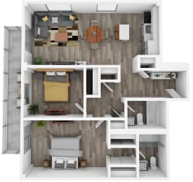 Flats on Jefferson Floor Plan E