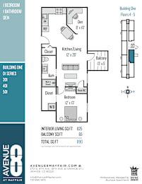 A floor plan for a building with a kitchen, living room, and bathroom.