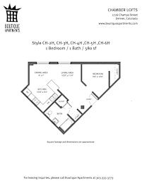 Floor plan for a one bedroom apartment with a dining area and a bath.