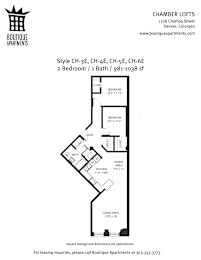 A floor plan for a 2 bedroom apartment with 1 bath and a living area of 150 square feet.