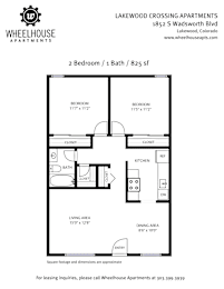  Floor Plan 2 Bedroom / 1 Bath