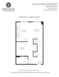  Floor Plan 1 Bedroom / 1 Bath
