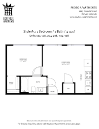 A drawing of a floor plan for a studio apartment.