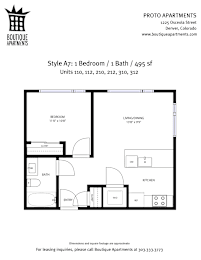 A drawing of an apartment layout for lease.