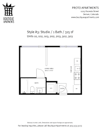 A drawing of an apartment layout for lease.