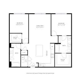 A black and white image of a floor plan for a house at Railside at Wadsworth Station, Colorado, 80214