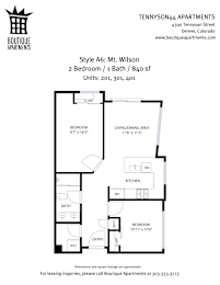 A floor plan for a 2 bedroom apartment with a living and dining area.