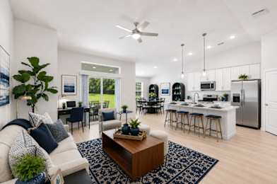 A Sanibel apartment floor plan with two bedrooms and two bathrooms.
