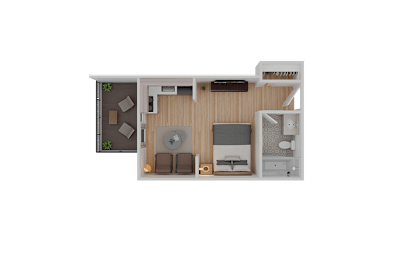 Pebble Floor Plan at Timberridge Place Apartment Homes, Albany, 97322